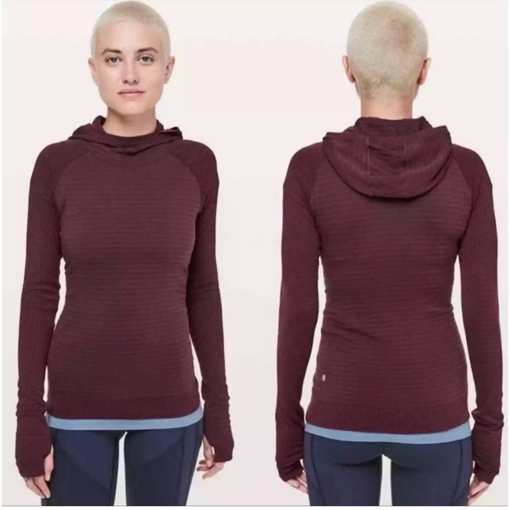 EUC LULULEMON Keep The Heat Thermal Hoodie in Dark Adobe